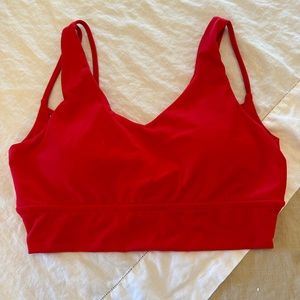 Buff bunny monarch sports bra salsa red